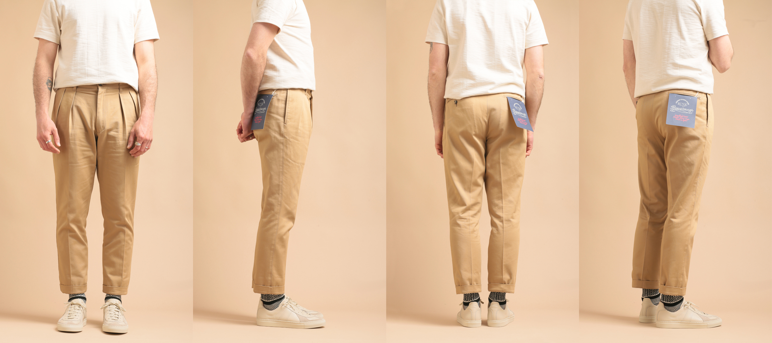 パンツ BARNSTORMER 1302P T/C denim chinos BARNSTORMER T/C Denim Chino 1302P Dark Navy